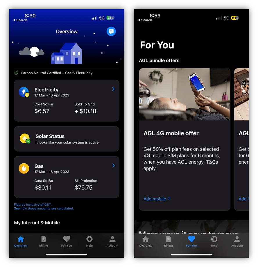 Solved What's New for the AGL mobile app v8.0 Usage Ins