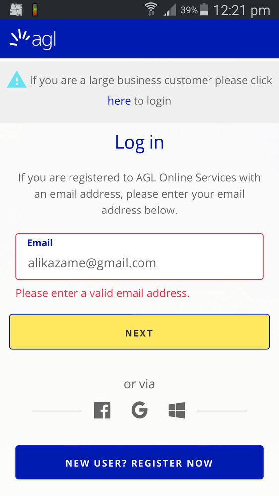 This is my vaild email address. Why is the site not recognising it???