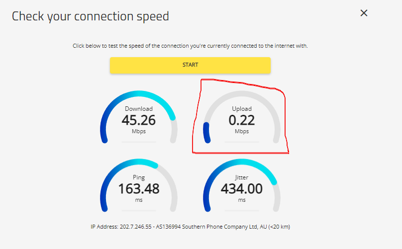 Slow upload speed Any suggestion for this issue Neighbourhood