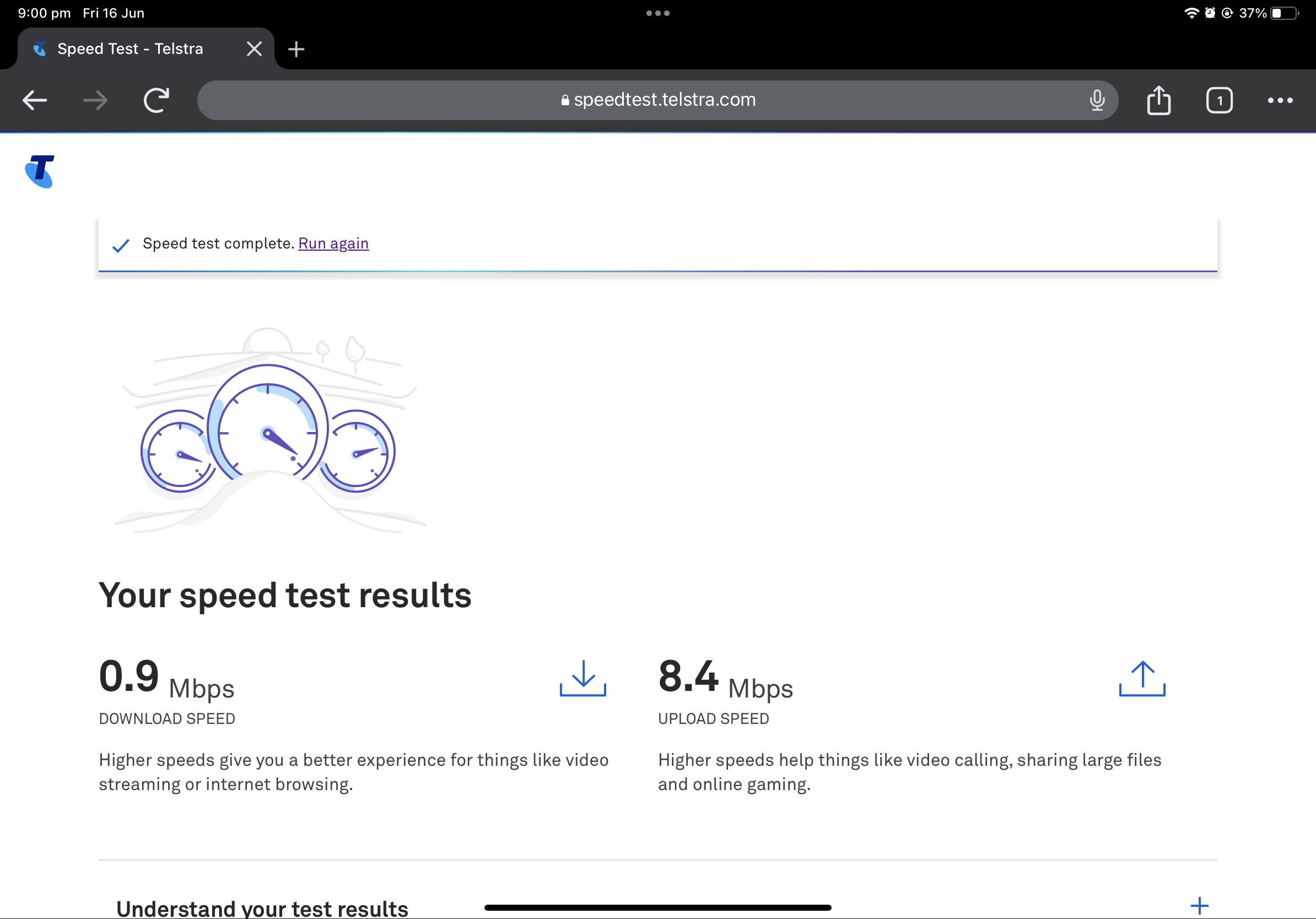 NBN speed super slow during night 1 2M for a home