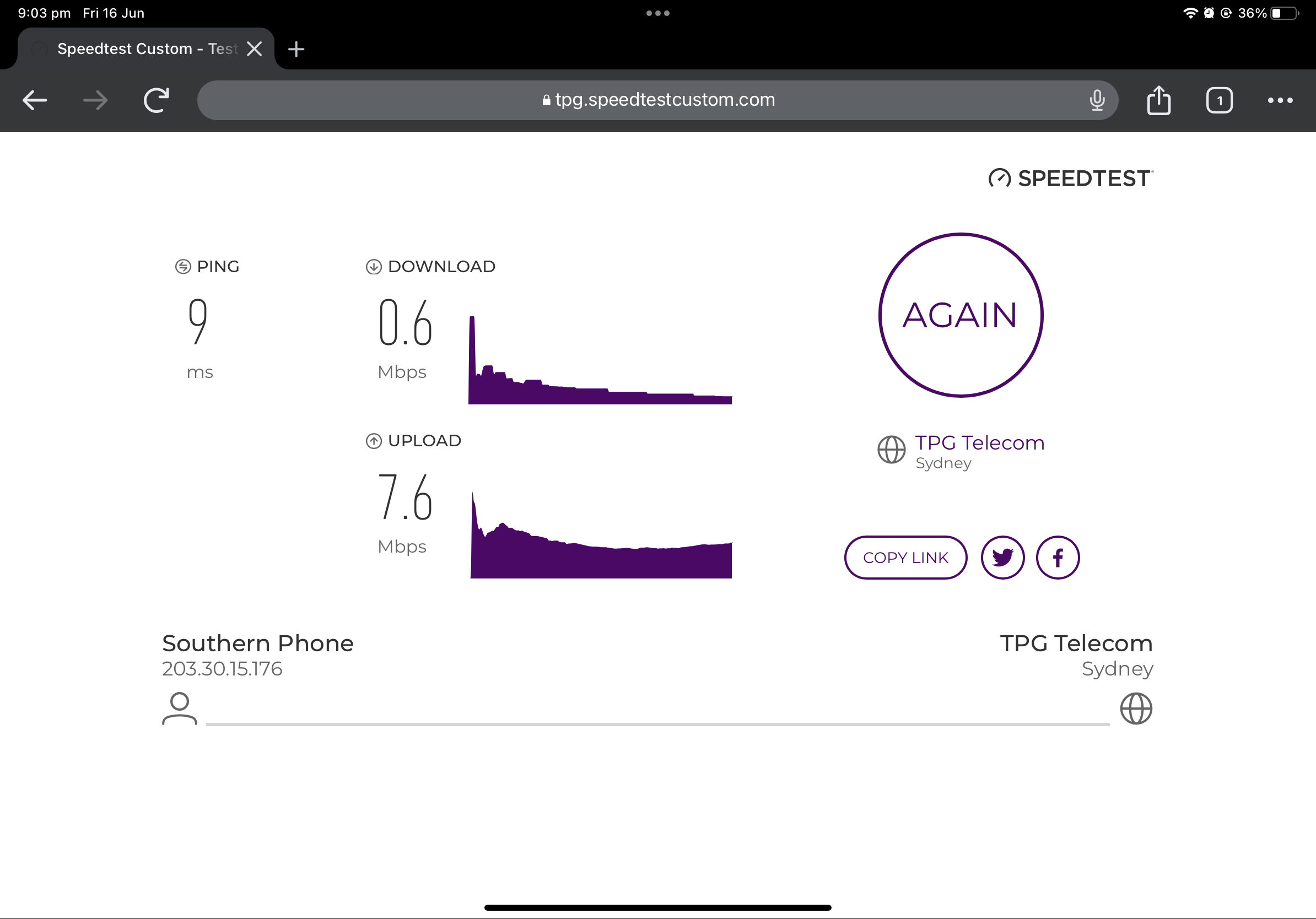 NBN speed super slow during night 1 2M for a home