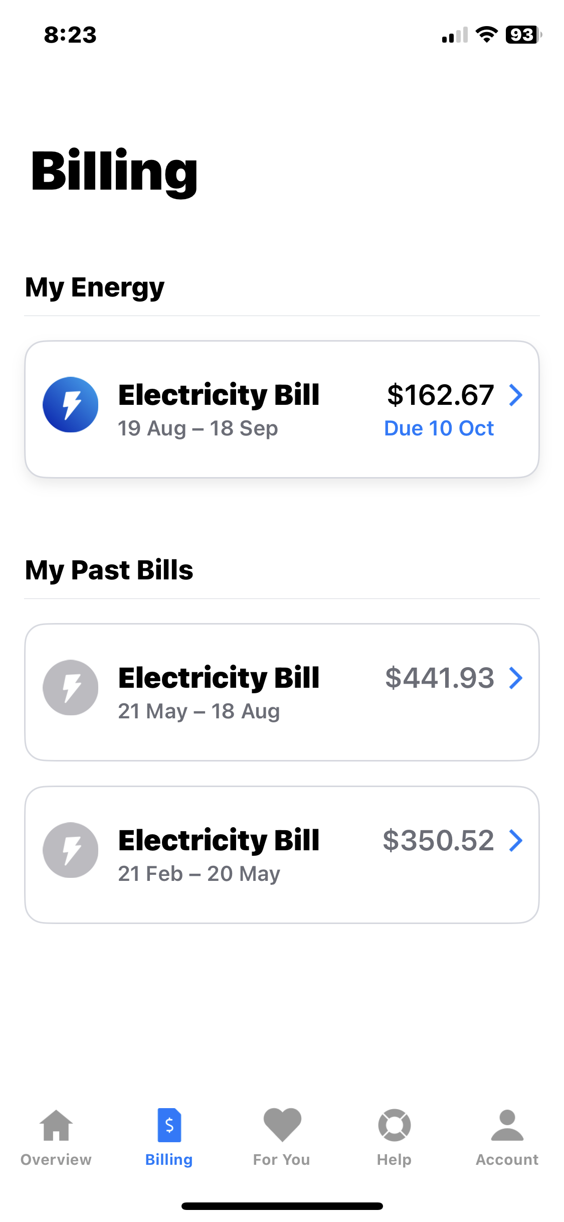 Estimated Bill wrong Neighbourhood AGL