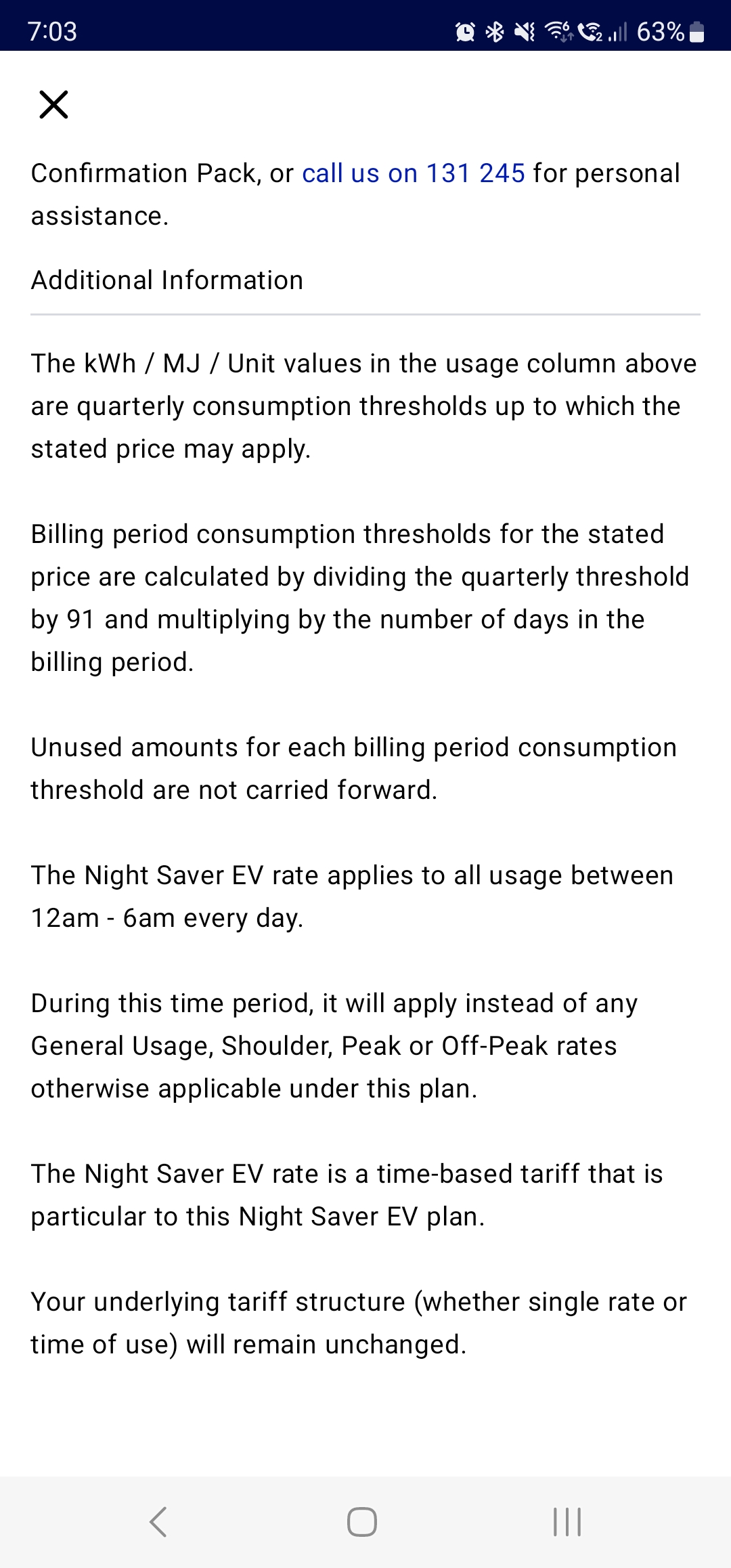 Solved DST and EV Night Saver Plan Neighbourhood AGL