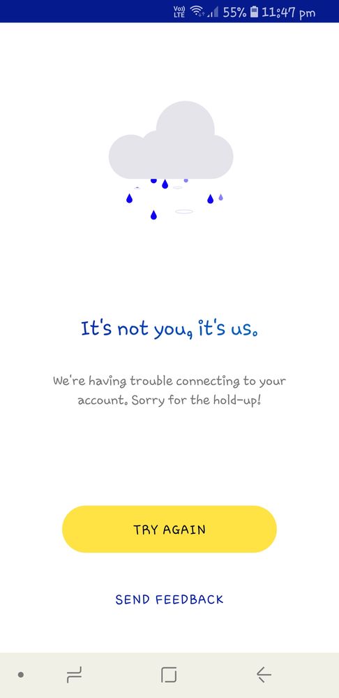 Yes there is a rainy cloud