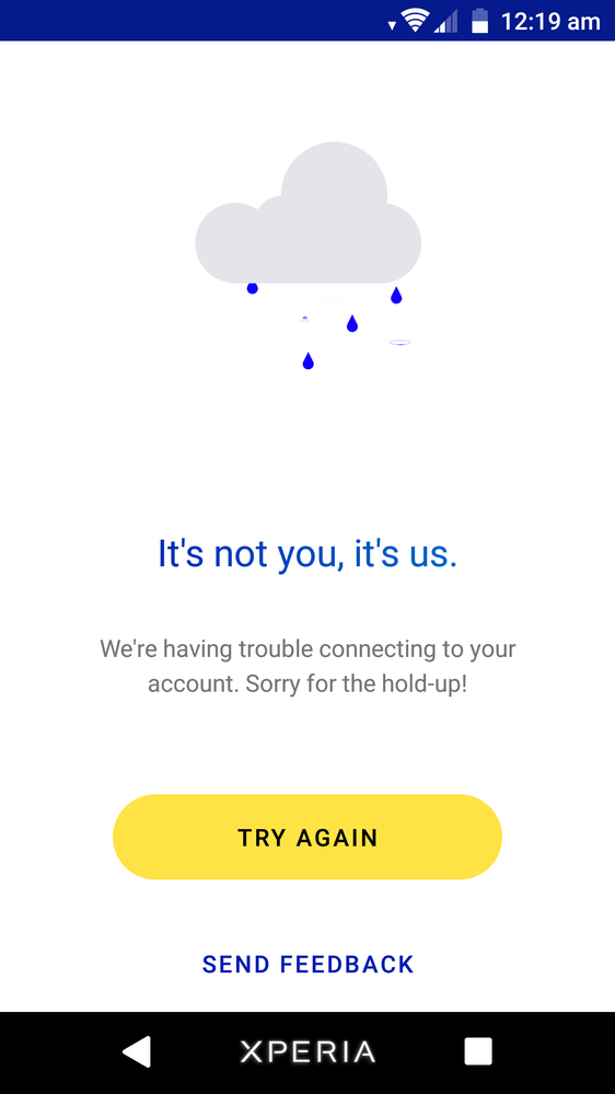 Error screen screenshot